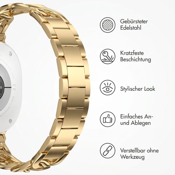 Selencia Chain Armband für Samsung Galaxy Watch 9 (40/44mm) / Watch 8 (40/44mm) / Classic (46mm) - Gold
