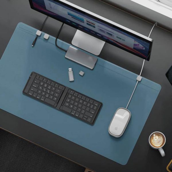 Uniq Hagen Wende-Büromatte - Blush Pink / Mist Green