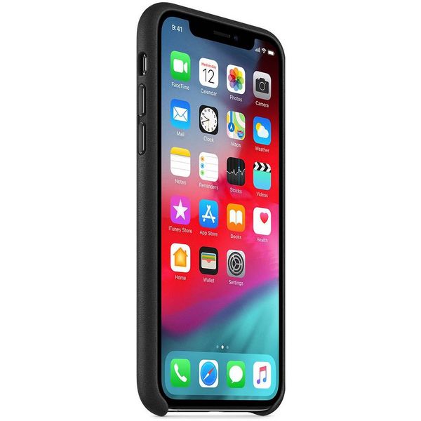 Apple Leder-Case Schwarz für das iPhone Xs