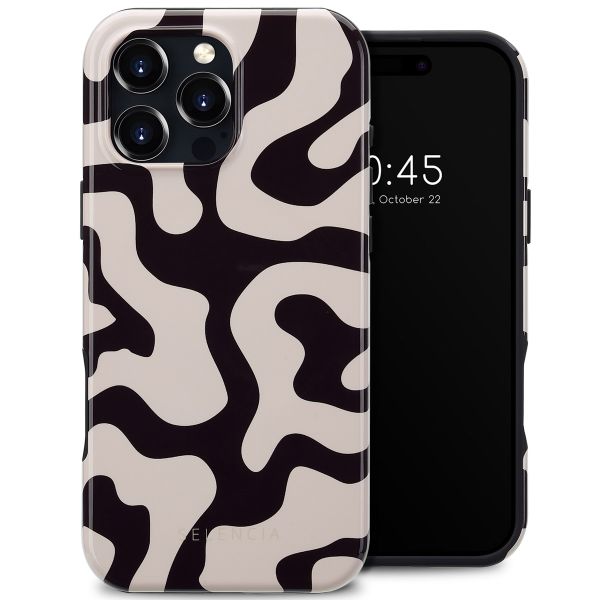 Selencia Vivid Tough Back Cover MagSafe für das iPhone 16 Pro Max - Art Wave Black