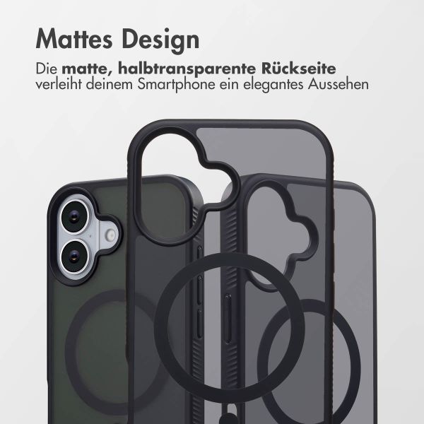 Accezz Rugged Frosted Back Cover mit MagSafe Apple iPhone 17 - Schwarz