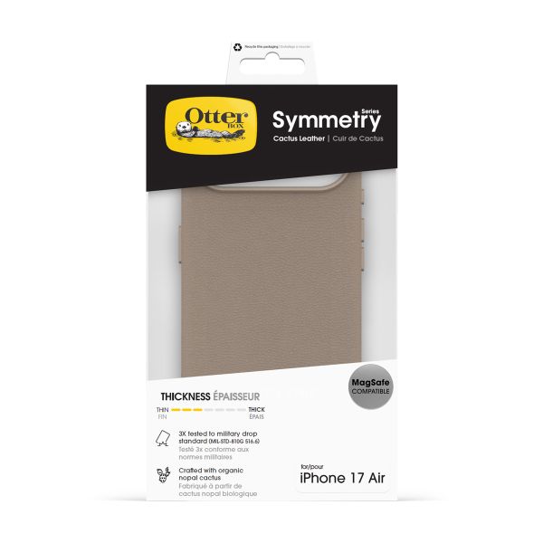 OtterBox Symmetry Cactus Leder Back Cover MagSafe Apple iPhone Air - Light Grey