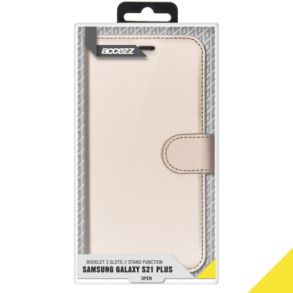 Accezz Wallet TPU Klapphülle Samsung Galaxy S21 Plus - Gold