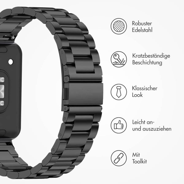 imoshion Edelstahlarmband für das Samsung Galaxy Fit 3 - Schwarz