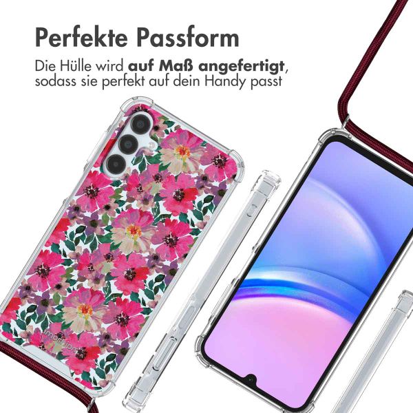 imoshion Design Hülle mit Band Samsung Galaxy A15 (5G/4G) - Flower Water