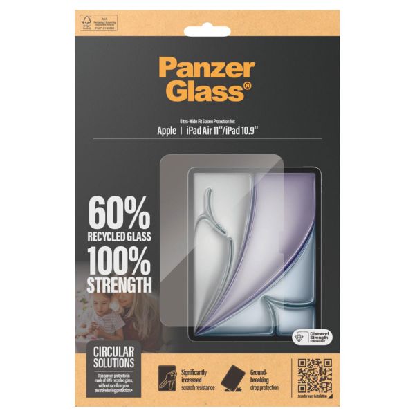 PanzerGlass Ultra Wide Fit Screen Protector für das iPad 10 (2022) 10.9 Zoll / iPad Air 11 Zoll (2024) M2 - Transparent