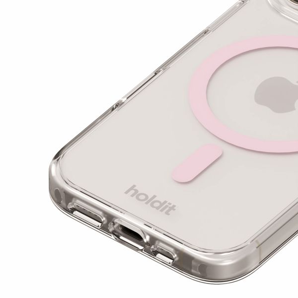Holdit MagSafe Case für Apple iPhone 16 Pro - Transparent / Pink