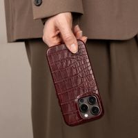 Selencia Croco Backcover mit MagSafe Apple iPhone 16 Pro - Burgundy