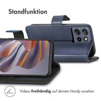 imoshion Luxuriöse Klapphülle Motorola Edge 60 Neo - Dunkelblau