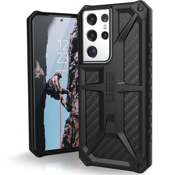 UAG Monarch Case für das Samsung Galaxy S21 Ultra - Carbon Fiber