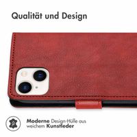 imoshion Luxuriöse Klapphülle für das iPhone 15 - Rot