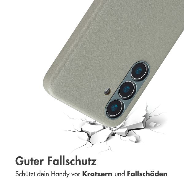 Accezz MagSafe Leather Backcover Samsung Galaxy S25 - Light Grey