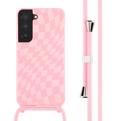 imoshion Silikonhülle design mit Band für das Samsung Galaxy S22 - Retro Pink