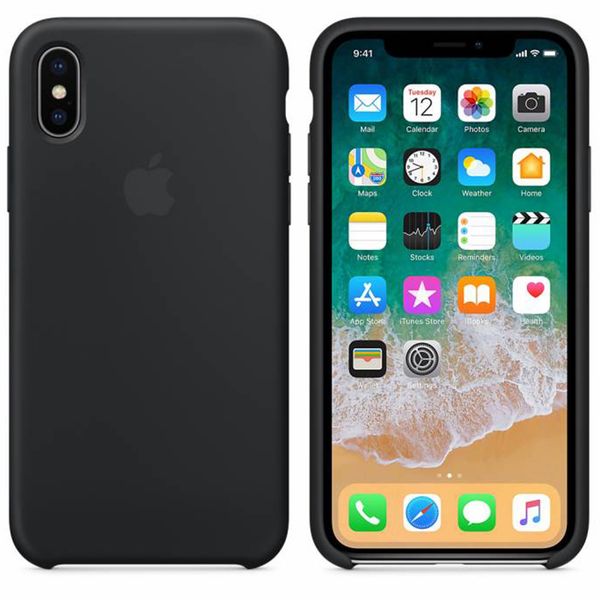 Apple Schwarzes Silikon Case iPhone X