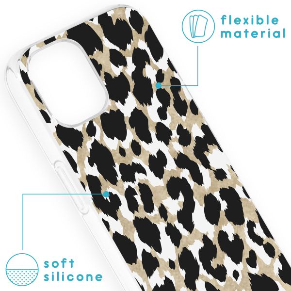 imoshion Design Hülle für das iPhone 13 - Leopard / Schwarz