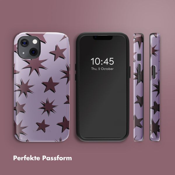 Selencia Vivid Tough Back Cover MagSafe für das iPhone 13 - Stars Plum Lilac