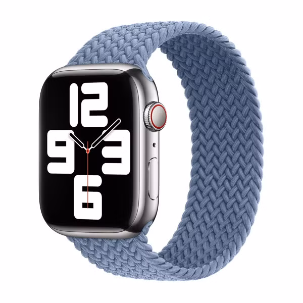 Apple Geflochtenes Solo Loop für das  Apple Watch | 44/45/46/49 mm - Größe 8 - Slate Blue