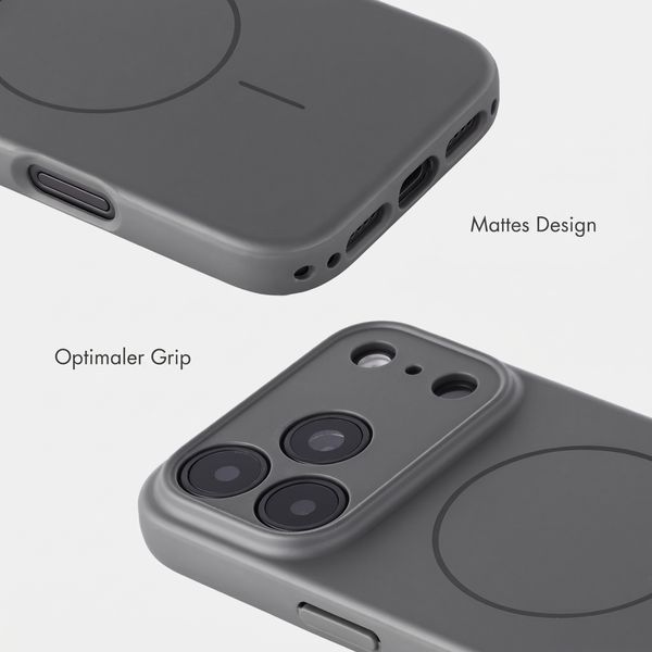 Accezz Grip Backcover mit MagSafe Apple iPhone 18 Pro / 17 Pro - Grau