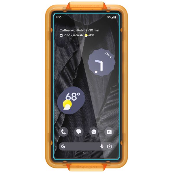 Spigen GLAStR Fit Displayschutzfolie  + Applicator 2-pack für das Google Pixel 7a