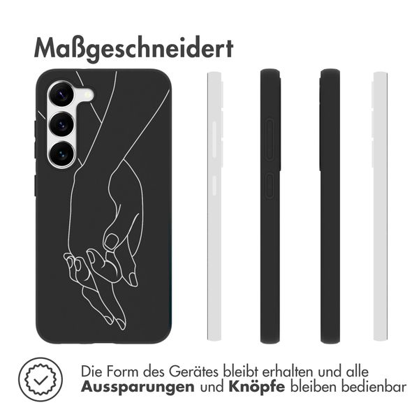 imoshion Design Hülle für das Samsung Galaxy S23 - Holding Hands Black