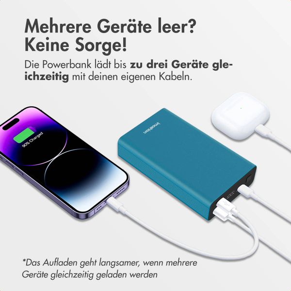 imoshion Ultra Series Aluminium | Powerbank 20.000 mAh - Schnellladen bis 33W - Petrol Green