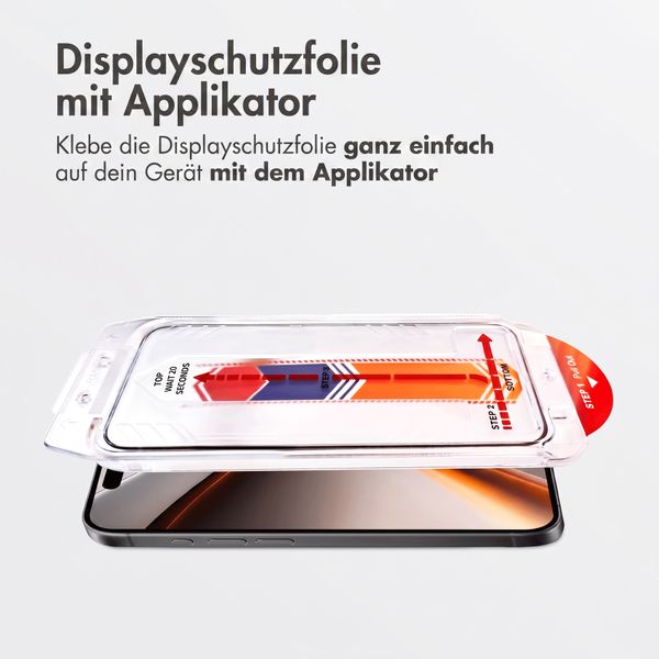 Accezz Gehärtetes Glas Displayschutz mit Applikator - 2-Pack Apple iPhone Duo