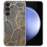 imoshion Design Hülle Samsung Galaxy S23 FE - Golden Leaves Transparent