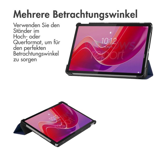 imoshion Trifold Klapphülle für das Lenovo Tab M11 - Dunkelblau