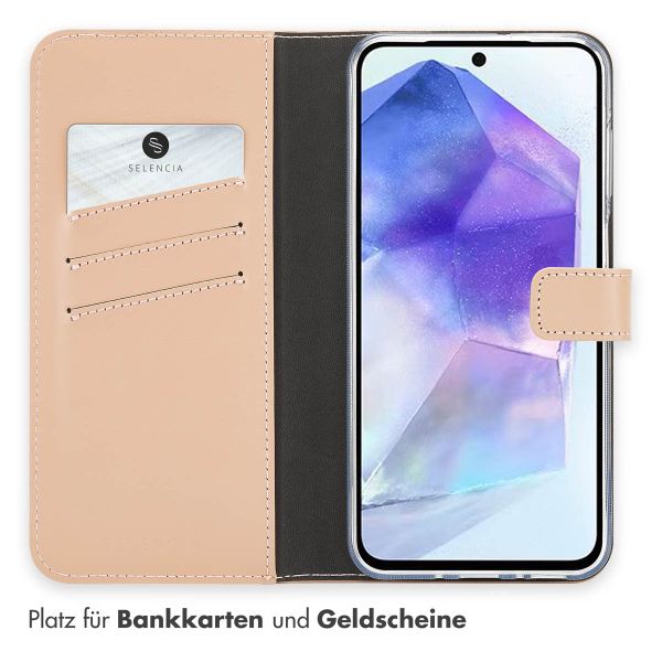Selencia Echtleder Klapphülle Samsung Galaxy A26 - Dusty Pink