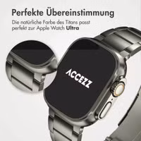 Accezz Mattes Titanstahlarmband für das  Apple Watch Series 1 t/m 11 / SE / Ultra (44/45/46/49 mm) - Titanium