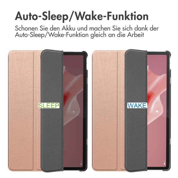 imoshion Trifold Klapphülle Lenovo Tab P12 - Rosé gold