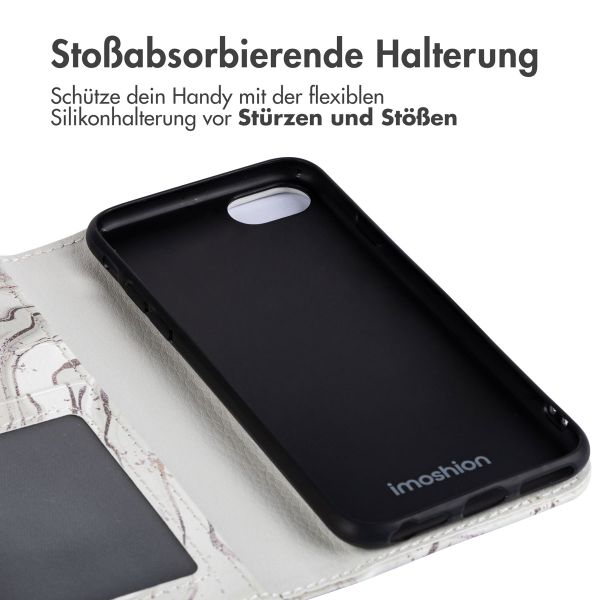 imoshion Design Klapphülle iPhone SE (2022 / 2020) / 8 / 7 / 6(s) - Sandy Marble