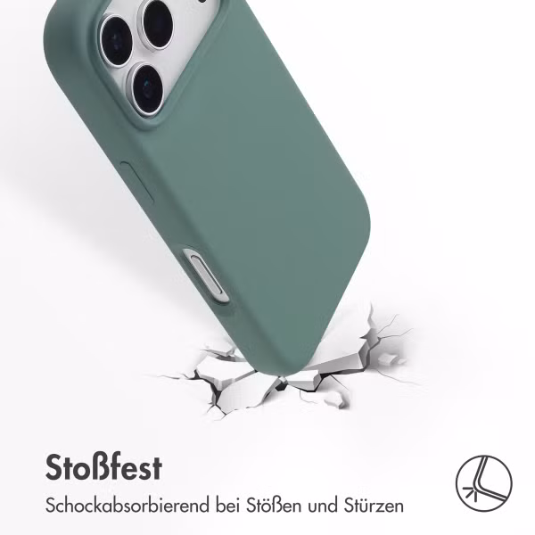 Accezz Liquid Silikoncase mit MagSafe Apple iPhone 17 Pro - Dunkelgrün