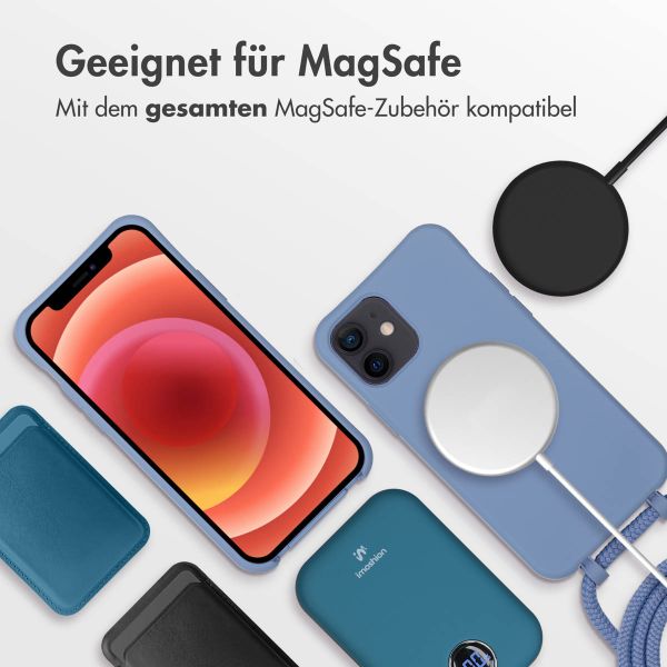 imoshion Color Backcover mit abnehmbarem Handykette und MagSafe Apple iPhone 12 (Pro) - Ash Blue