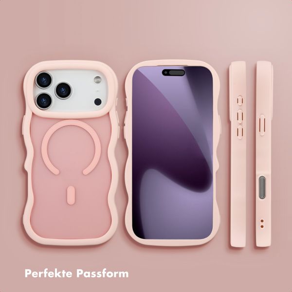 Selencia Wavy Backcover mit MagSafe Apple iPhone 17 Pro Max - Soft Pink