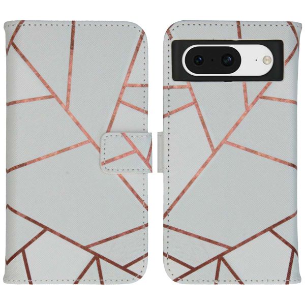 imoshion Design TPU Klapphülle für das Google Pixel 8 - White Graphic