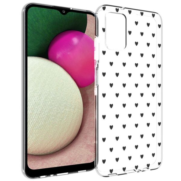 imoshion Design Hülle Samsung Galaxy A03s - Herzen - Schwarz