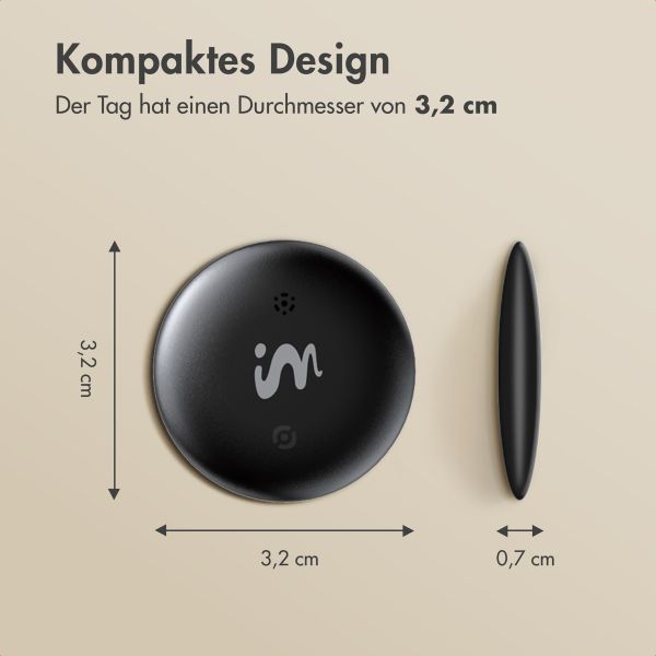 imoshion Wireless Tag - Bluetooth-Tracker für Android - 2 pack - Schwarz
