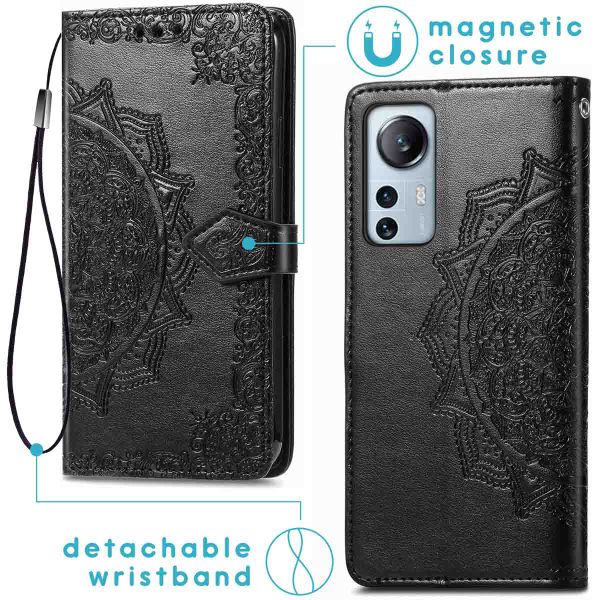 imoshion Mandala Klapphülle für das Xiaomi 12 Lite - Schwarz