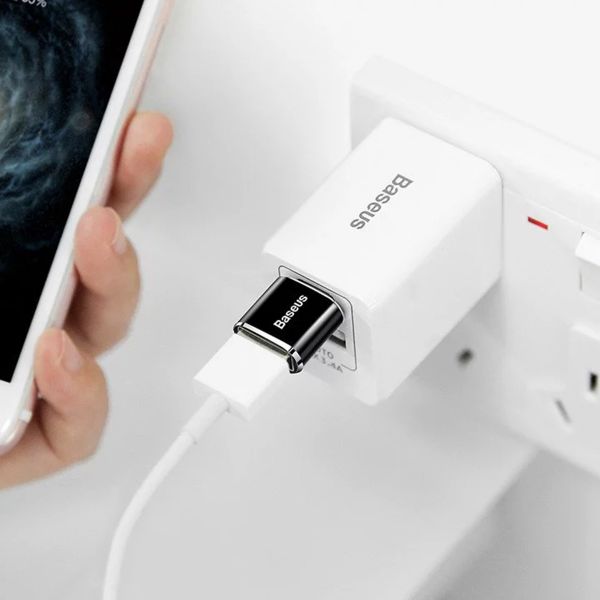 Baseus USB-A-zu-USB-C-Adapter – OTG – Schwarz