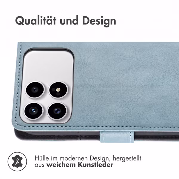 imoshion Luxuriöse Klapphülle Xiaomi Poco F8 Pro - Hellblau