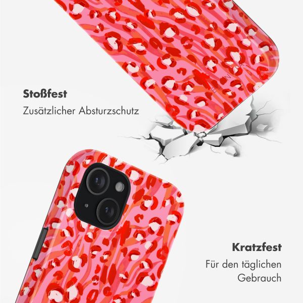 Selencia Vivid Tough Back Cover mit MagSafe für das iPhone 15 - Wild Spots Lipstick