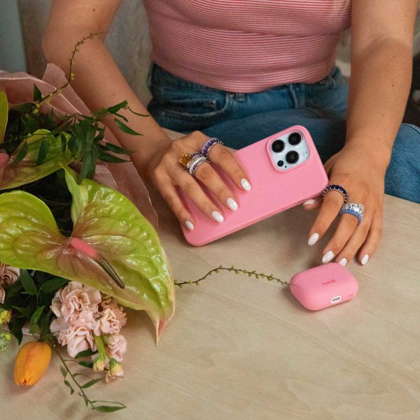 Holdit Silicone Case Apple iPhone 15 Pro Max - Rouge Pink