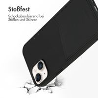 Accezz Premium Leather Card Slot Back Cover für das Apple iPhone 14 Plus - Schwarz