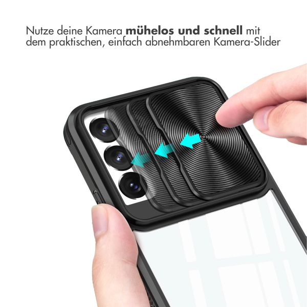 imoshion Back Cover mit Kameraschieber für das Samsung Galaxy S22 - Schwarz