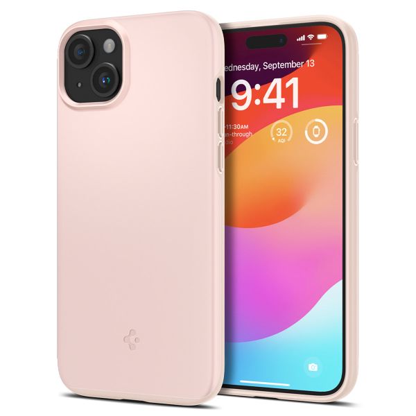 Spigen Thin Fit™ Hardcase für das iPhone 15 Plus - Pink Sand