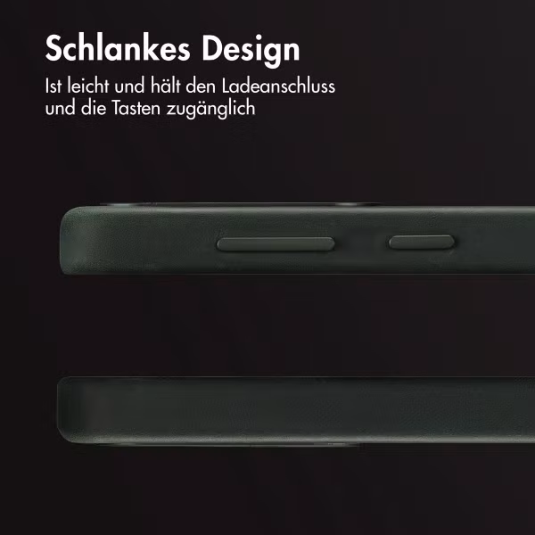 Accezz Vintage Leather Magsafe Backcover Samsung Galaxy S24 / S25 - Smokey Green