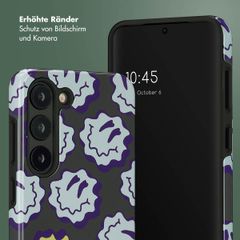 Selencia Vivid Back Cover Samsung Galaxy S23 - Wavy Smiley Green