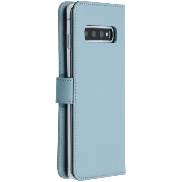 Selencia Echtleder Klapphülle Samsung Galaxy S10 - Air Blue