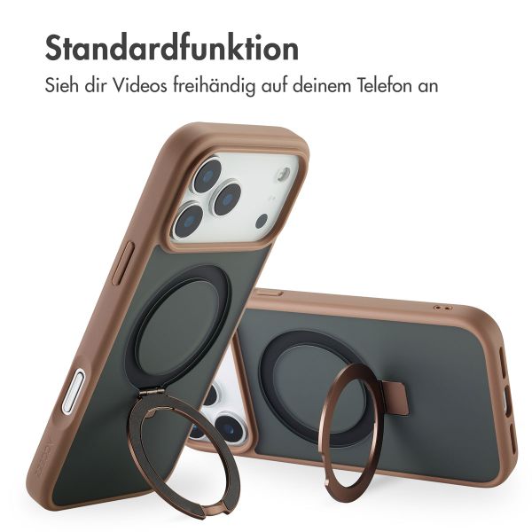 Accezz Ring Stand Backcover mit MagSafe Apple iPhone 17 Pro Max - Braun